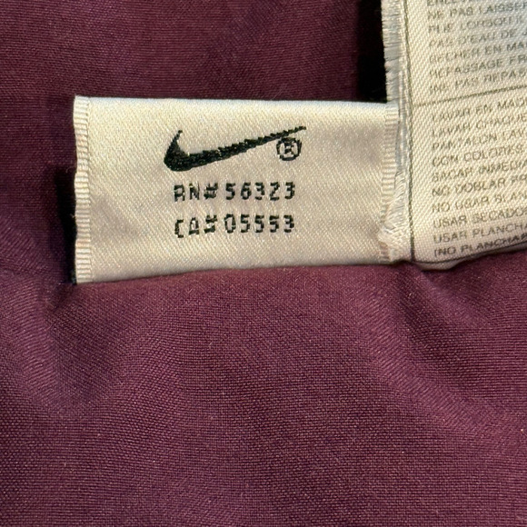Vintage Nike Challenge Court Womens Full Zip 90s Jacket Maroon White L - Picture 8 of 11